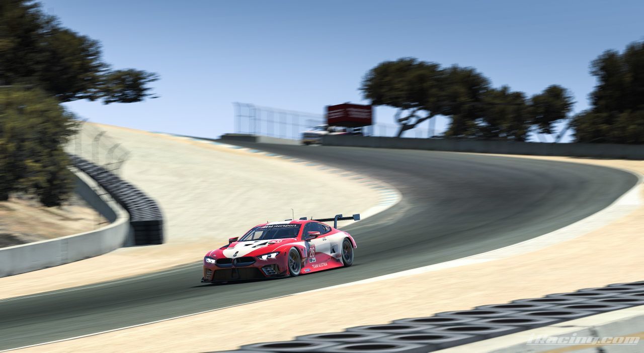 Die IMSA ist virtuell auf den tollsten Strecken unterwegs – jetzt in Laguna Seca mit der legendären Corkscrew-Kurve.