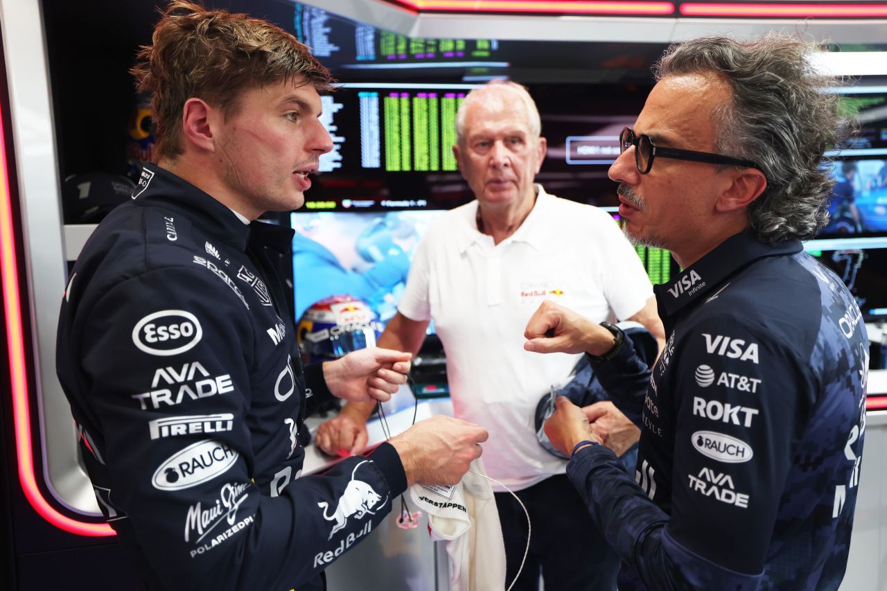 Die Männer hinter der Aufholjagd von Red Bull Racing im Herbst 2025: Verstappen, Marko, Mekies.