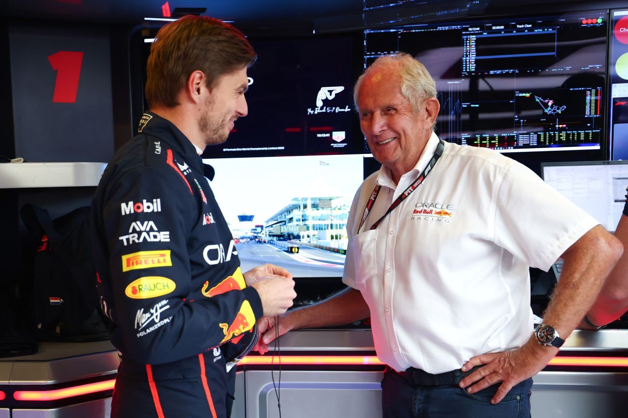 Marko mit Max Verstappen, der ihn auf höchste Art schätzt. Das war am 7. Dezember 2025. Beim letzten gemeinsamen Rennen?