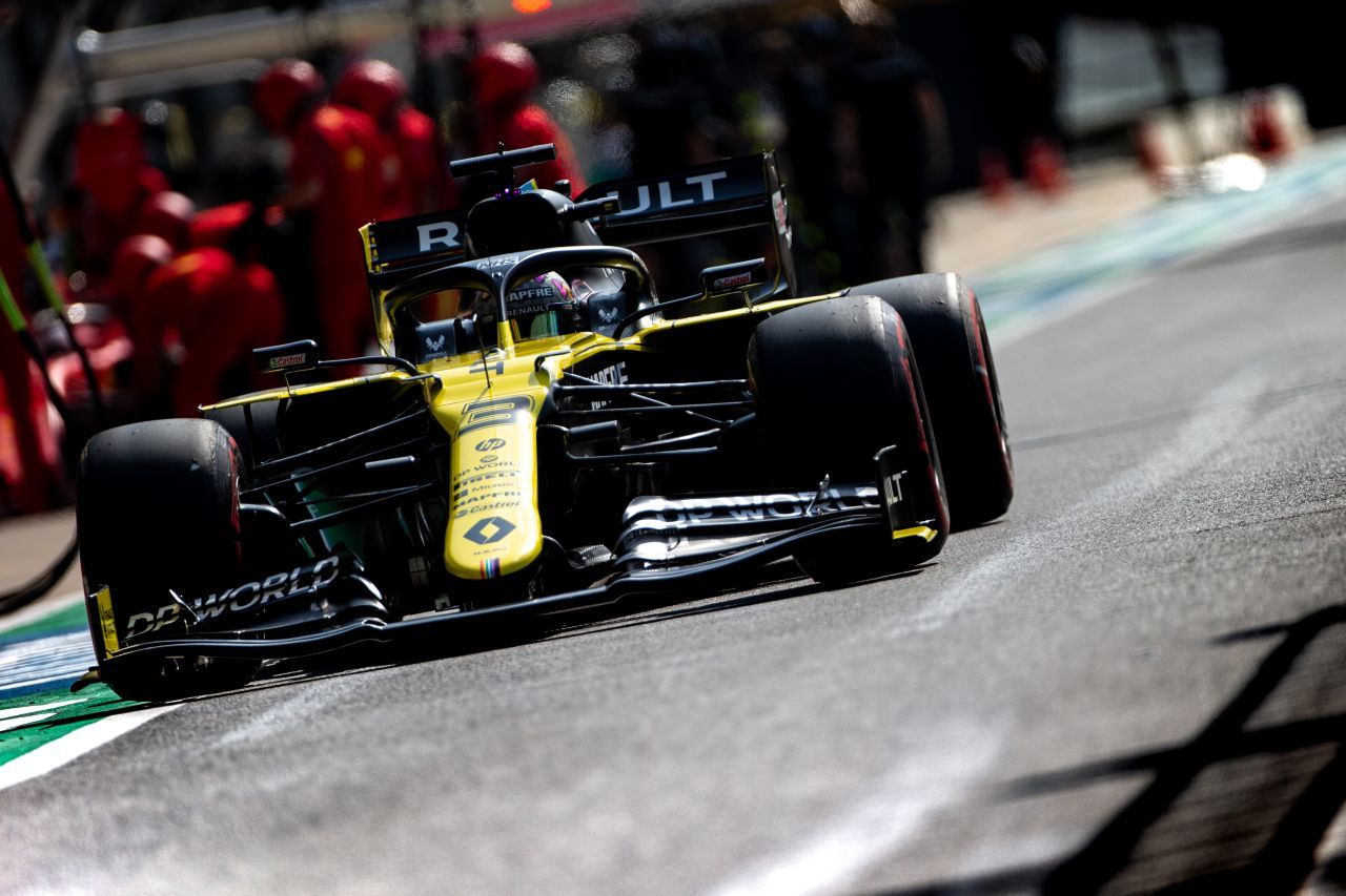 Gutes Zeichen für die Zukunft: Dani Ricciardo konnte am Ende noch auf Ferraris Charles Leclerc aufholen.