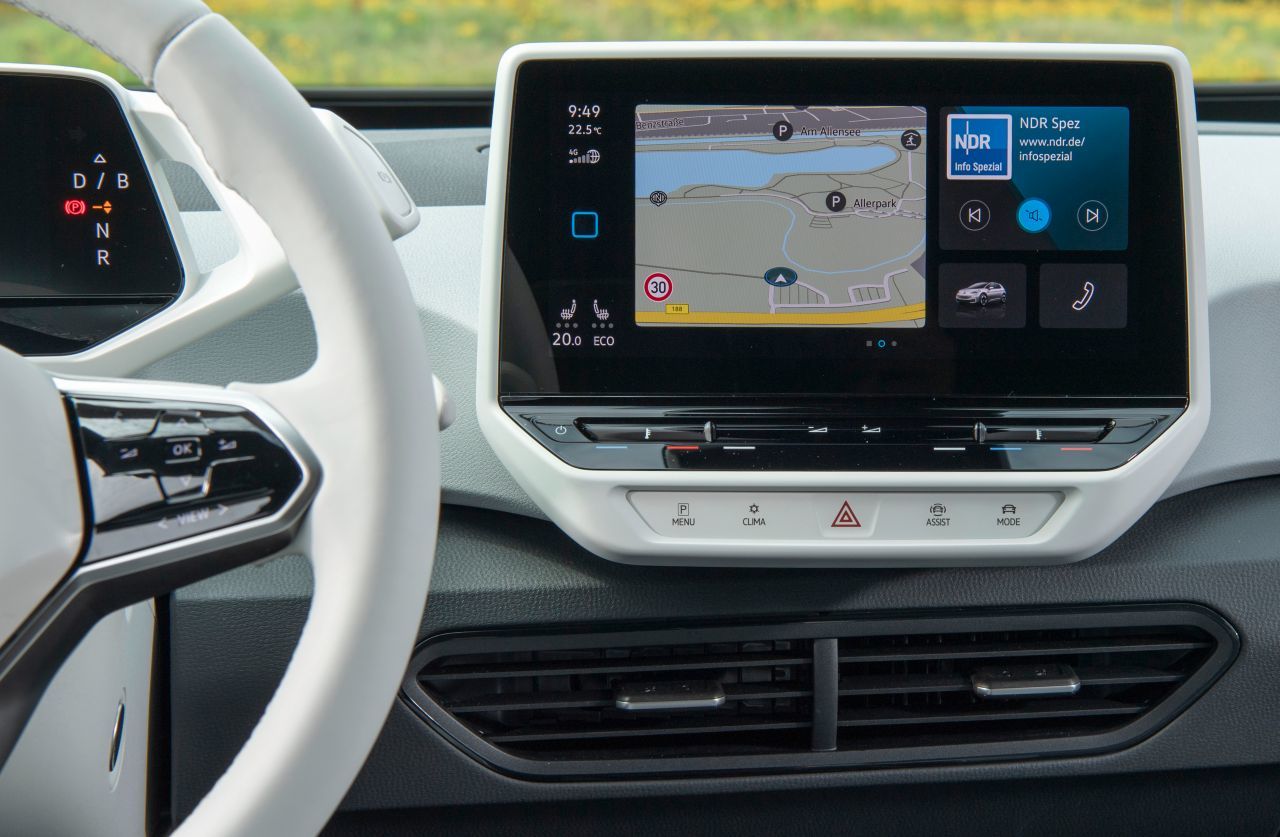 VW versteht Digitalisierung besser als viele andere: Angenehm simples Layout im Multimediasystem.