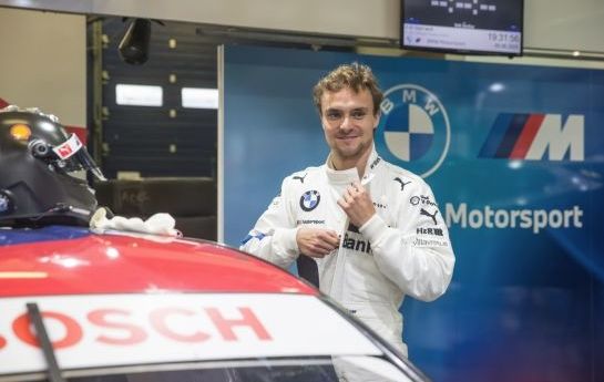 Unverhofft kommt oft: Lucas Auer, seit seinem Sieg am Lausitzring meist glücklos, holt im DTM-Rennen in Zolder den zwölften Podiumsplatz seiner Karriere. - Lucas Auer am Podium