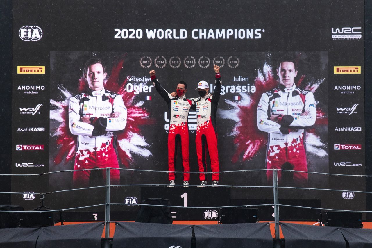 Ogier / Ingrassia. Weltmeister mit Toyota in der von Corona dezimierten Rallye-Saison 2020.