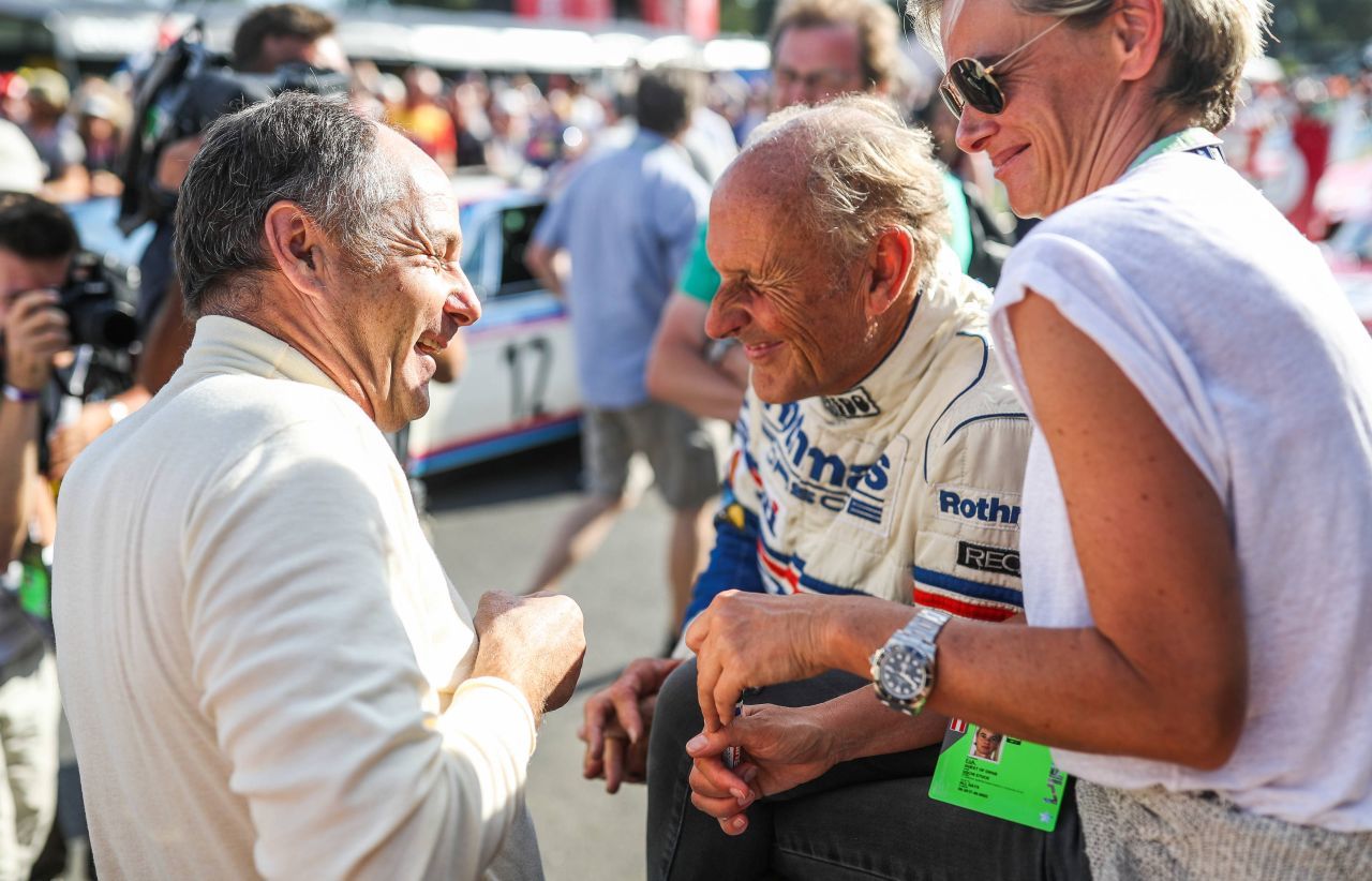 Freunde, verbunden durch gefühlt eine Million gemeinsamer lustiger Erinnerungen: Gerhard Berger und Strietzel Stuck.