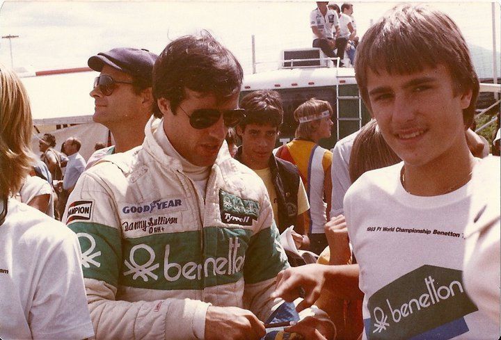 Als Kind schon Formel-1-Fan: Ernst Hausleitner (rechts) 1983 beim Autogramm-Holen mit Tyrrell-Pilot Danny Sullivan am Österreichring.