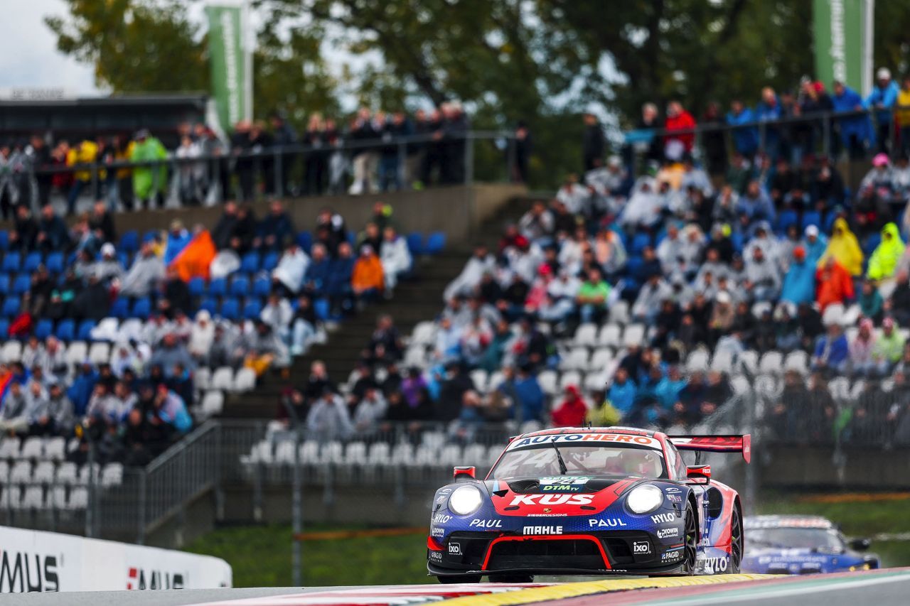 Thomas Preining im Porsche. Am Sonntag gewann er als erster Österreicher der DTM-Geschichte ein Heimrennen.
