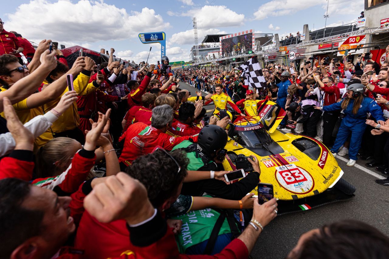 Le-Mans-Sieger: Kubica, Ye Yifei, Hansen im Ferrari.