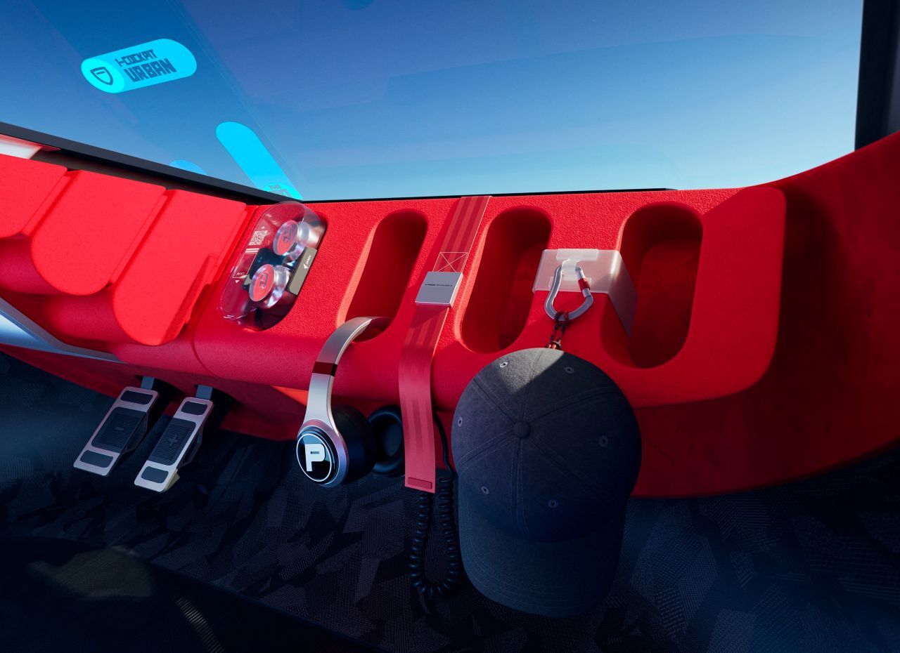 Das mit einer getönten Schutzschicht überzogene Schaumstoffmaterial ermöglicht eine neue Formgebung für das Armaturenbrett.