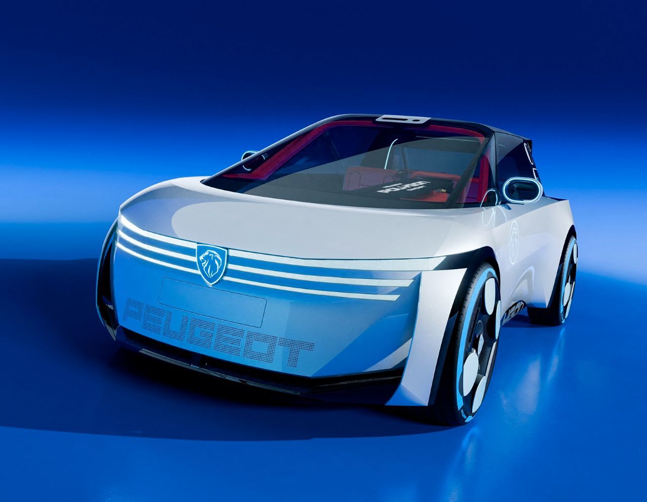 Das typische Drei-Krallen-Lichtdesign wird in einer horizontalen Ausrichtung mit drei Streifen aus Micro-LEDs neu interpretiert.