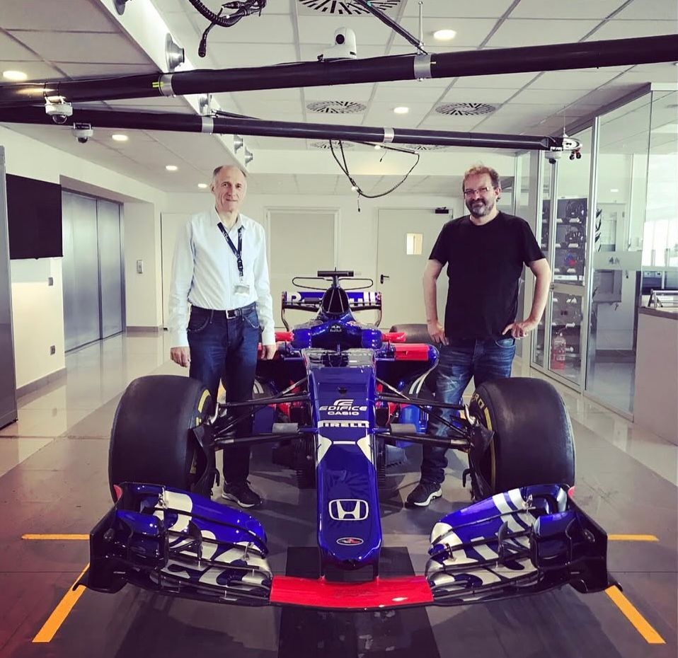 In Faenza: Franz Tost mit Gerald Enzinger.