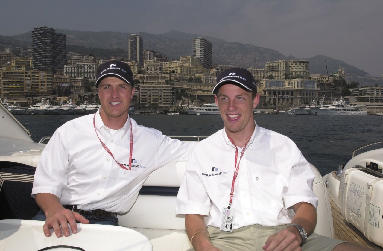 Jenson Button (r., hier im Jahr 2000 mit Ralf Schumacher)