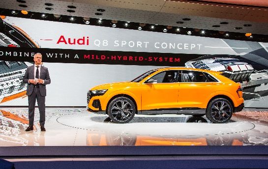Audi legt am Genfer Autosalon beim Thema Q8 nach und zeigt jetzt auch die Sportversion des künftigen SUV-Coupes. - Zeigt Audi hier  schon den SQ8?