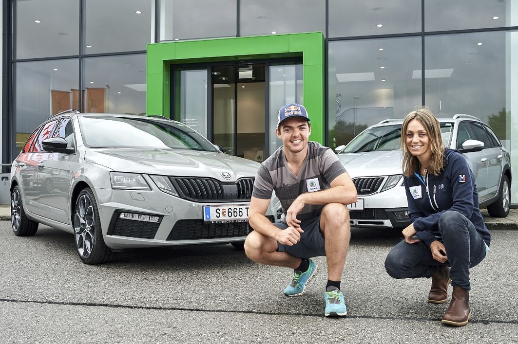 Matthias mit Schwester Eva, Freeride-Weltmeisterin.