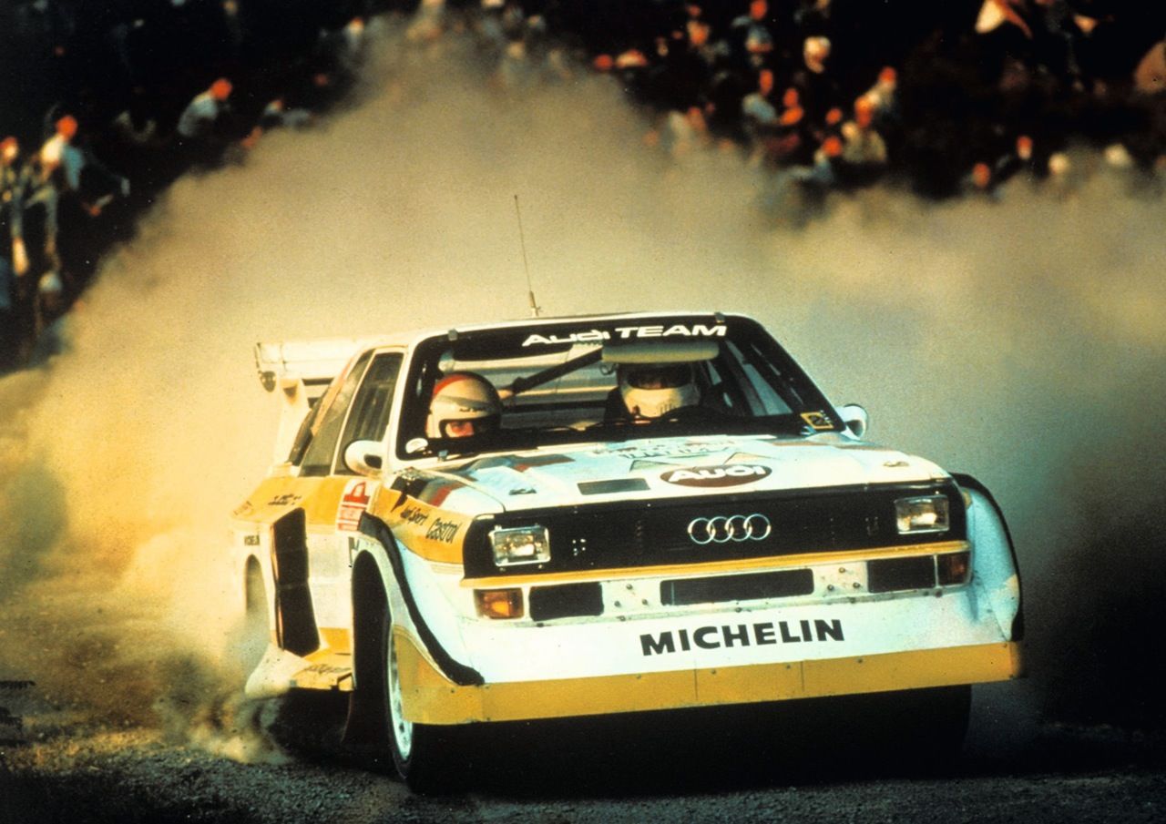 Walter Röhrl ist auch eine Audi-Legende: Hier in den Pioniertagen des Quattros.