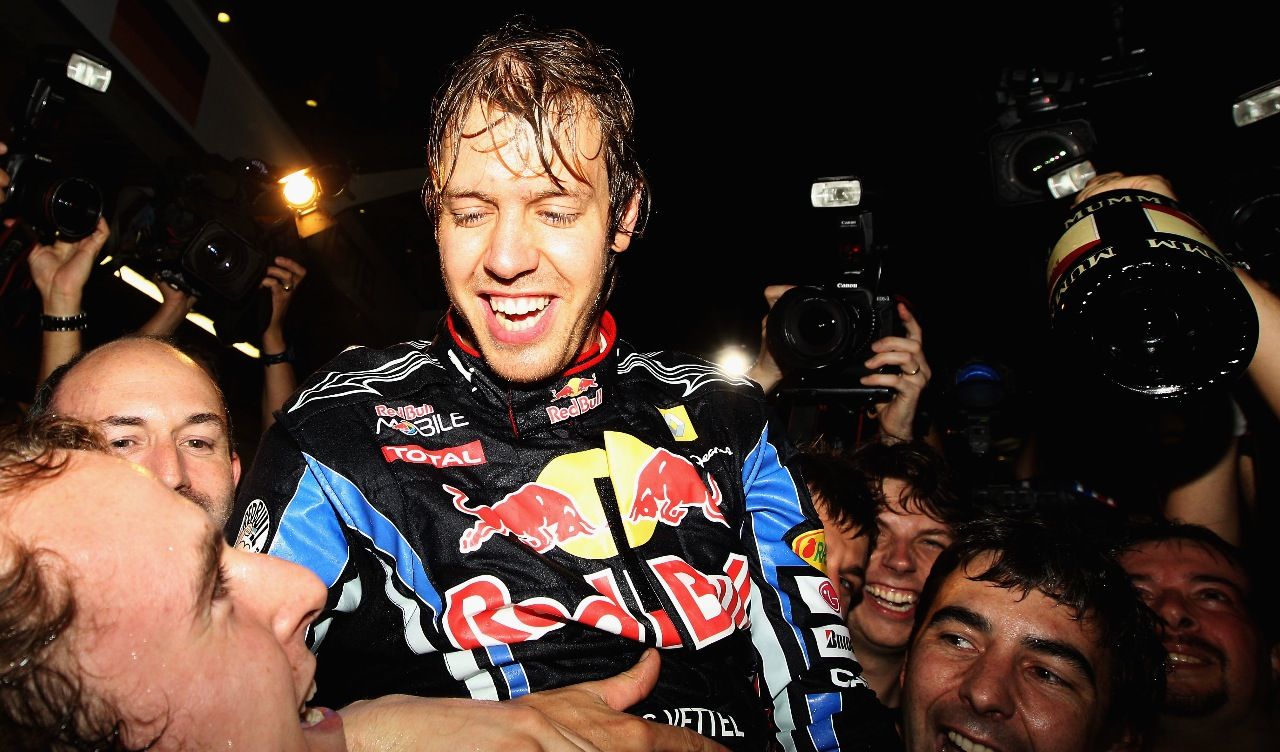 Ein unvergesslicher Moment: Vettels erster WM-Titel 2010 in Abu Dhabi.