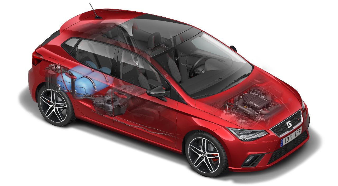 Erdgasauto wie der Seat Ibiza TGI stoßen bis zu 85 Prozent weniger Stickoxide aus. Die Tankfüllung kostet 13 Euro.