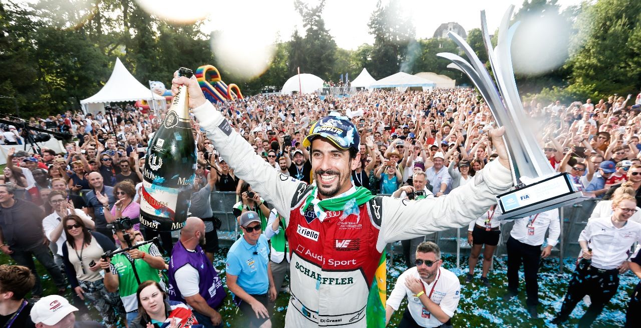 Audi wird immer schneller, di Grassi siegt und feiert mit dem Zürcher Publikum eine große Party. Sprung in den See natürlich inklusive.