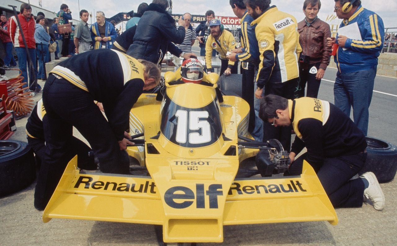 Ingenieur Jabouille verstand sich immer auch als ein Teil des technischen Berater-Teams.