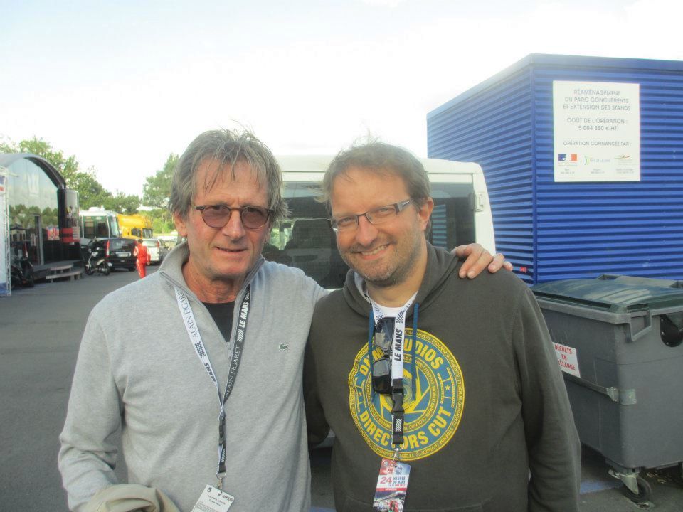 Jean-Pierre Jabouille und Gerald Enzinger bei einem ihrer gemeinsamen Interviews – hier in Le Mans.