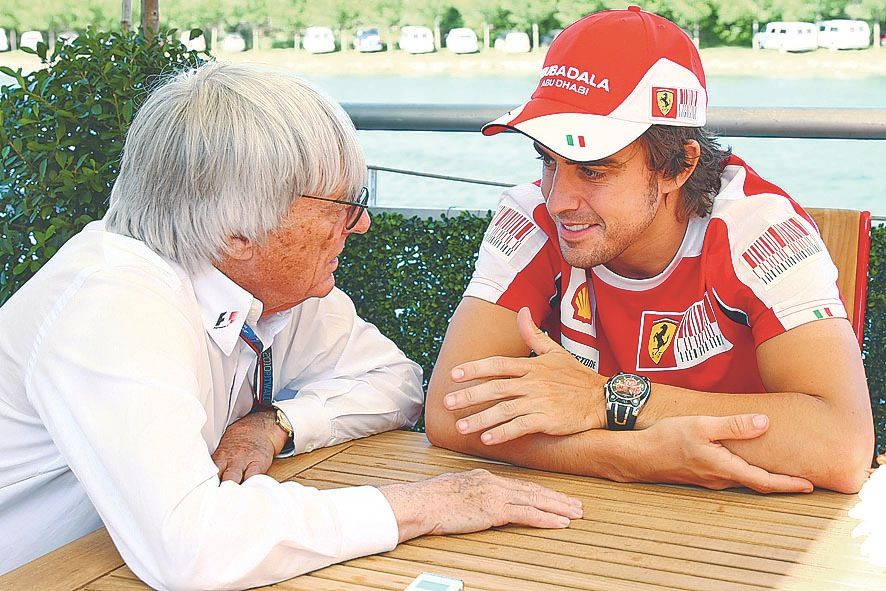 Ecclestone hatte seine Freude mit Alonso - denn der schrieb meistens die besten Geschichten. Oft unfreiwillig.