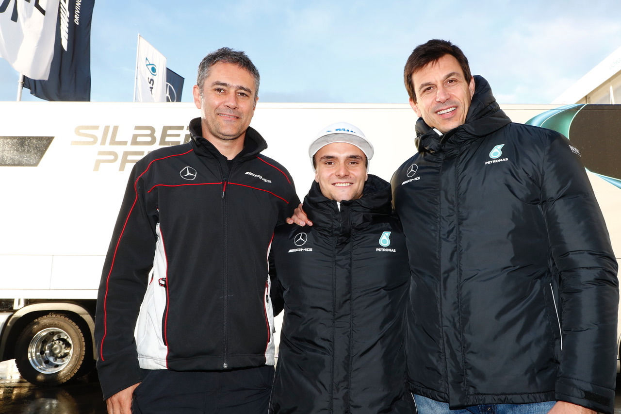 Die schnellsten Mercedes-Fahrer des Landes: Karl Wendlinger, Lucas Auer und Toto Wolff.