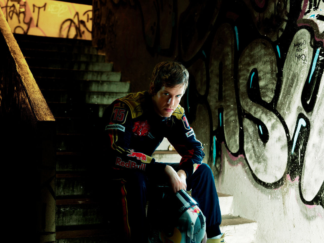 Vettel 2008 als Rebell und Straßenkämpfer? Ja, aber nicht im Untergrund, sondern auf der Rennstrecke.