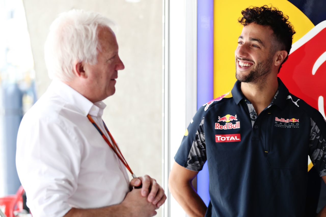 Mit Dani Ricciardo vor einiger Zeit bei Red Bull....