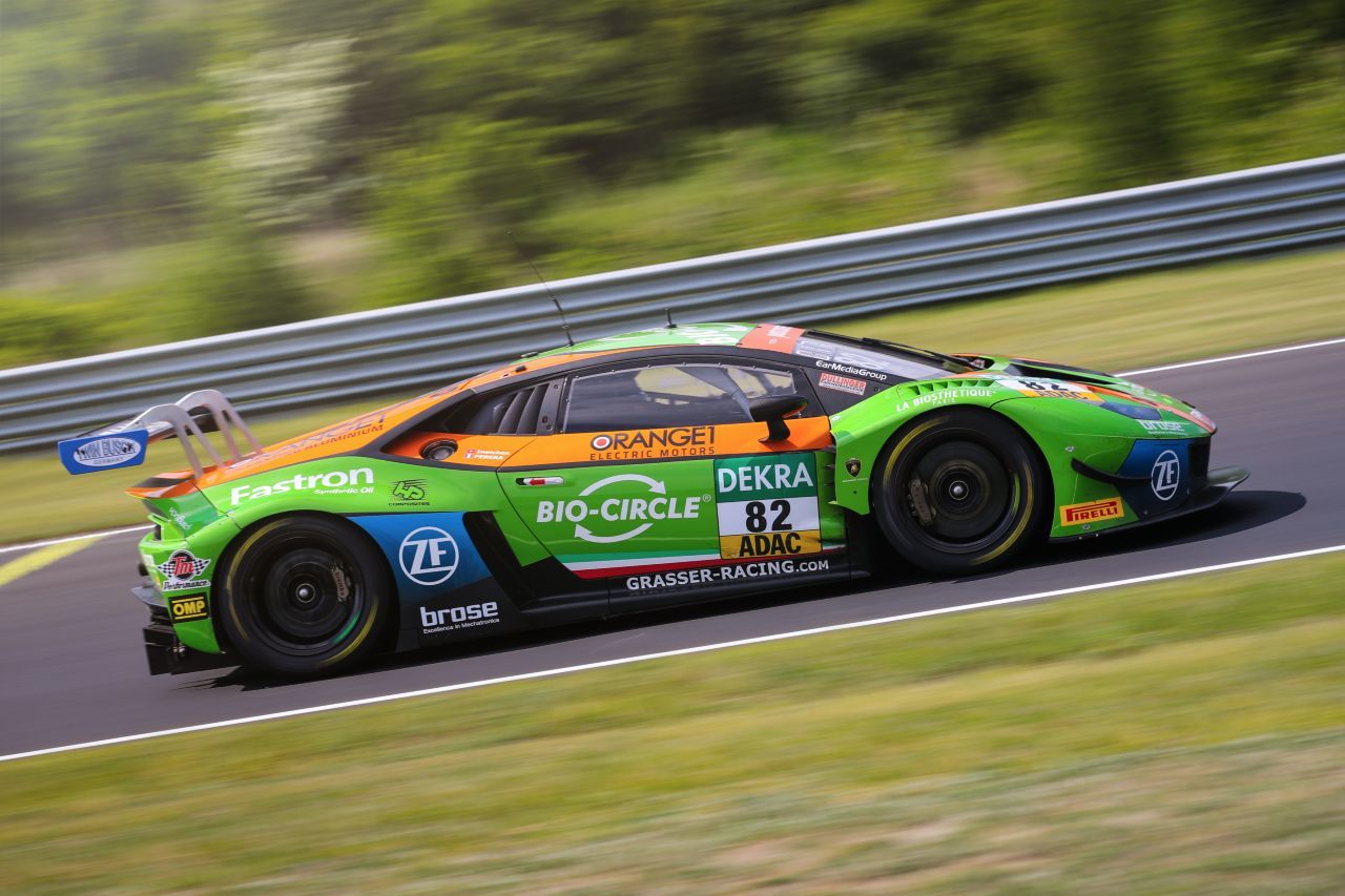 Pure Schönheit: der Lamborghini des Grasser-GRT-Teams mit dem unter anderem der Wiener Mirko Bortolotti superschnell fährt.