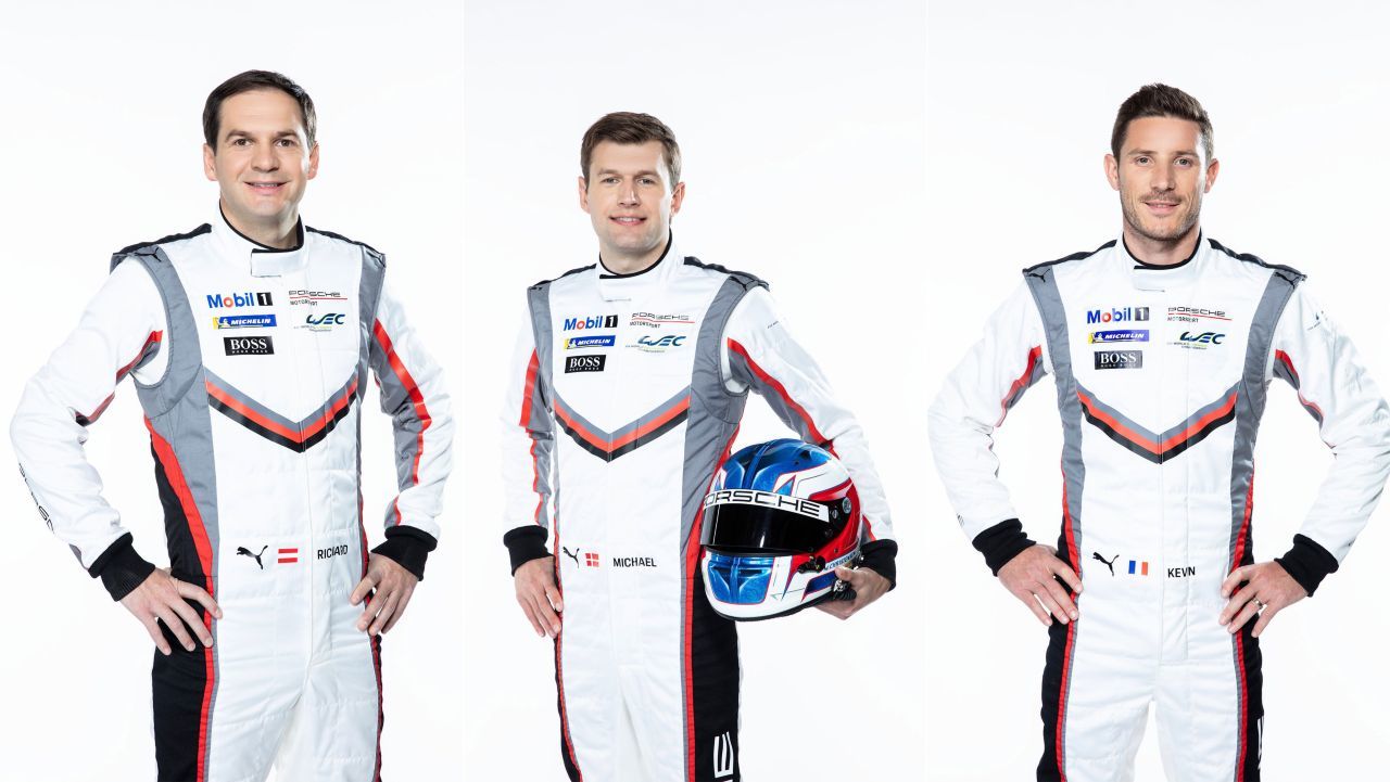 Richard Lietz, Michael Christensen, Kevin Estre – Porsche rückt mit all seinen WEC-Größen auch in Spa an.