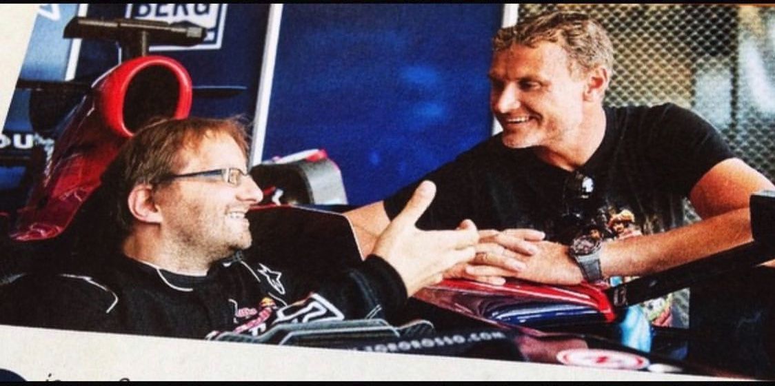 Schüler & Lehrer. Gerald Enzinger (motorprofis.at) mit David Coulthard beim 