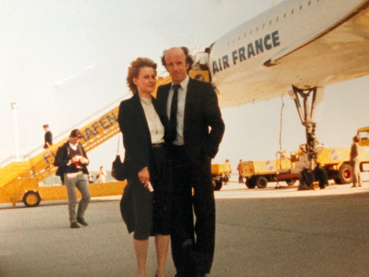 Mit seiner Frau bei einem Rundflug mit der Concorde.